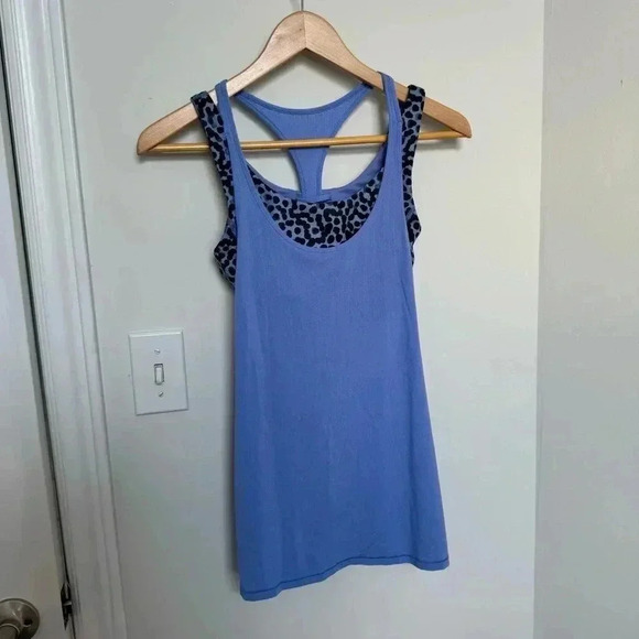 Lululemon All Sport Support Tank Lullaby / Ace Spot Lullaby Black 6 - Picture 4 of 8